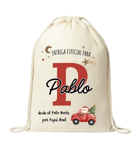 SACO NAVIDAD PAPÁ NOEL PERSONALIZADO
