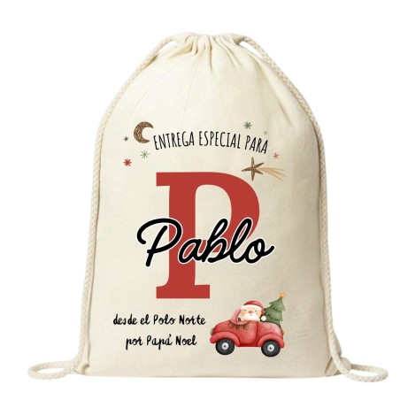 SACO NAVIDAD PAPÁ NOEL PERSONALIZADO