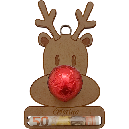 BOLA DE NAVIDAD PARA REGALAR DINERO Y BOMBÓM RENO