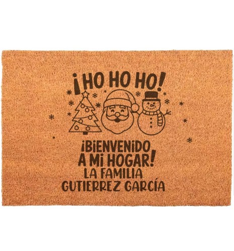 FELPUDO DE NAVIDAD HO HO HO PERSONALIZADO