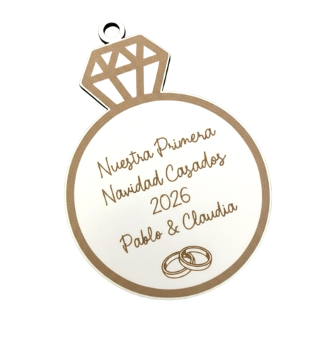 BOLA NUESTRA PRIMERA NAVIDAD CASADOS