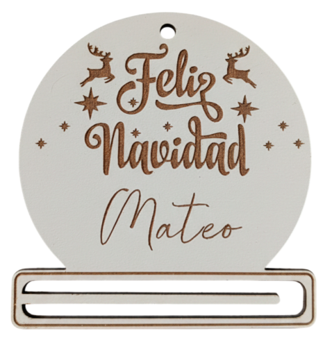 BOLA FELIZ NAVIDAD PERSONALIZADA PARA DINERO