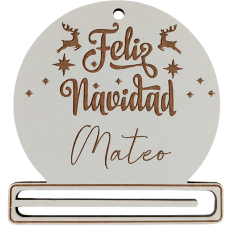 BOLA FELIZ NAVIDAD PERSONALIZADA PARA DINERO