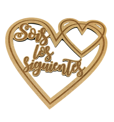 SOIS LOS SIGUIENTES - CORAZON MADERA NATURAL