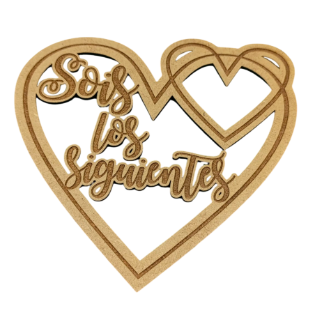 SOIS LOS SIGUIENTES - CORAZON MADERA NATURAL
