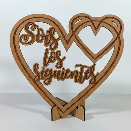SOIS LOS SIGUIENTES - CORAZON MADERA NATURAL