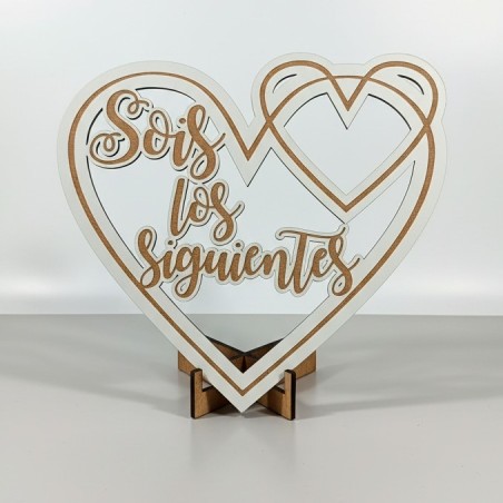 SOIS LOS SIGUIENTES - CORAZON MADERA BLANCA