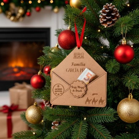 SOBRE DE REYES MAGOS PERSONALIZADO EN MADERA NATURAL