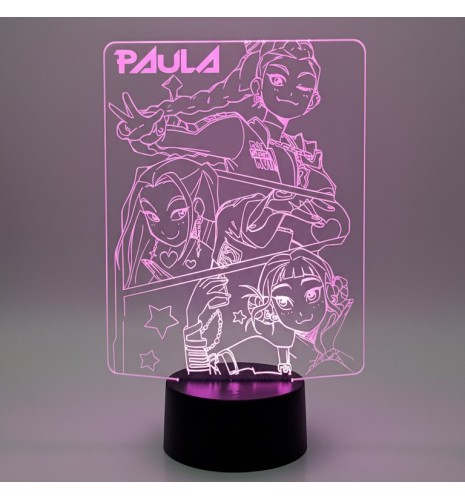 LÁMPARA LED PERSONALIZADA CON NOMBRE – GUERRERAS KPOP