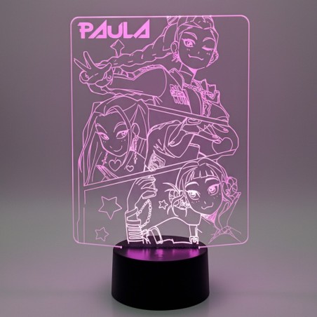 LÁMPARA LED PERSONALIZADA CON NOMBRE – GUERRERAS KPOP