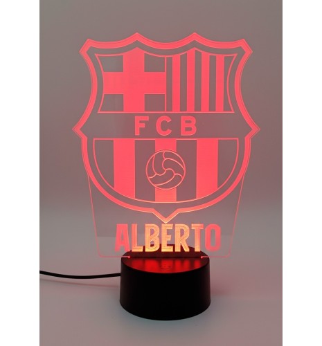 LÁMPARA LED PERSONALIZADA CON NOMBRE – FC BARCELONA