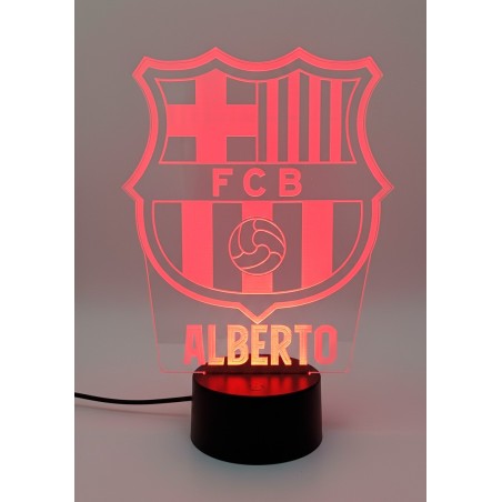 LÁMPARA LED PERSONALIZADA CON NOMBRE – FC BARCELONA