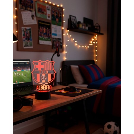 LÁMPARA LED PERSONALIZADA CON NOMBRE – FC BARCELONA