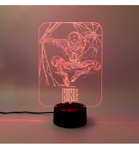 LÁMPARA LED PERSONALIZADA CON NOMBRE – SPIDERMAN