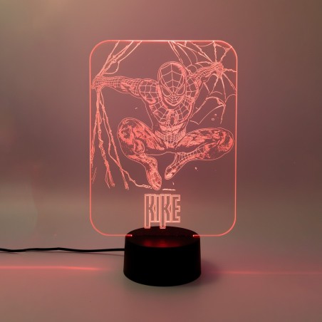 LÁMPARA LED PERSONALIZADA CON NOMBRE – SPIDERMAN