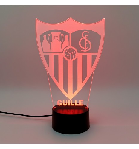 LÁMPARA LED PERSONALIZADA CON NOMBRE – SEVILLA FC