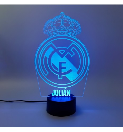 LÁMPARA LED PERSONALIZADA CON NOMBRE – REAL MADRID