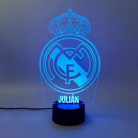 LÁMPARA LED PERSONALIZADA CON NOMBRE – REAL MADRID