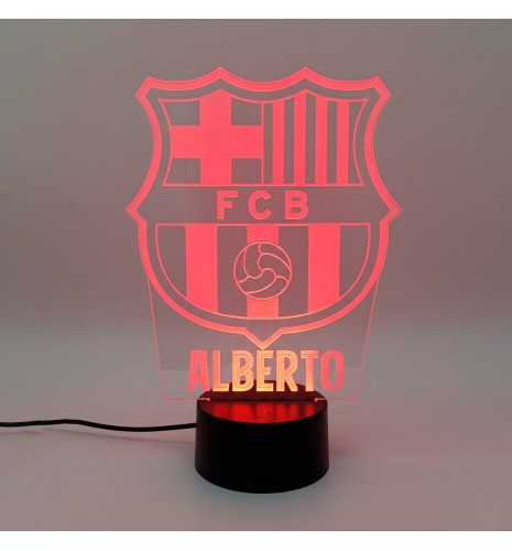 LÁMPARA LED PERSONALIZADA CON NOMBRE – FC BARCELONA
