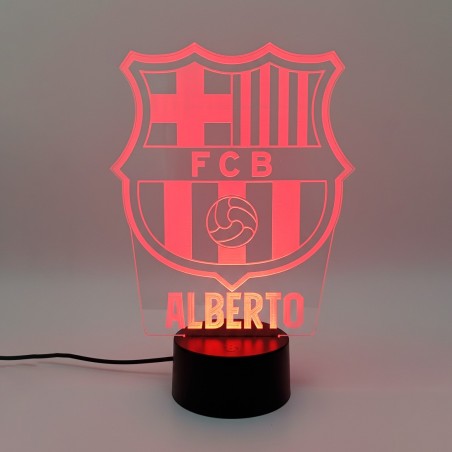 LÁMPARA LED PERSONALIZADA CON NOMBRE – FC BARCELONA