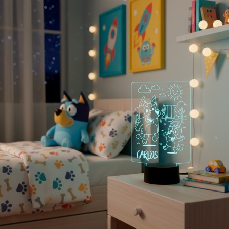 LÁMPARA LED PERSONALIZADA CON NOMBRE – BLUEY