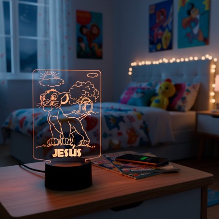 LÁMPARA LED PERSONALIZADA CON NOMBRE – REY LEÓN