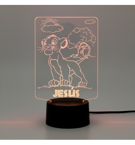 LÁMPARA LED PERSONALIZADA CON NOMBRE – REY LEÓN