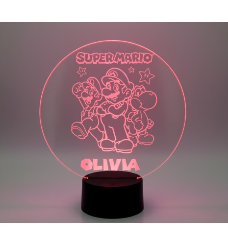 LÁMPARA LED PERSONALIZADA CON NOMBRE – SUPER MARIO