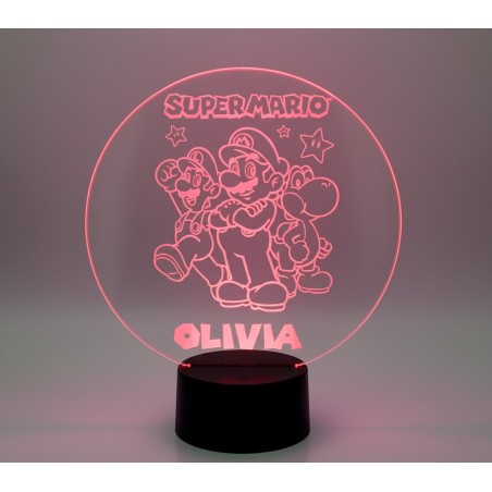 LÁMPARA LED PERSONALIZADA CON NOMBRE – SUPER MARIO