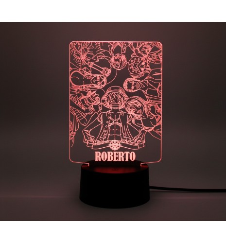 LÁMPARA LED PERSONALIZADA CON NOMBRE – ONE PIECE