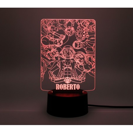 LÁMPARA LED PERSONALIZADA CON NOMBRE – ONE PIECE