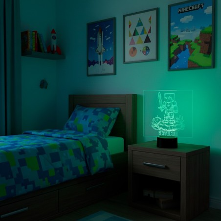 LÁMPARA LED PERSONALIZADA CON NOMBRE – MINECRAFT