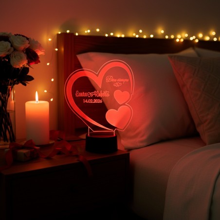 LÁMPARA LED PERSONALIZADA CON NOMBRE – CORAZÓN 02