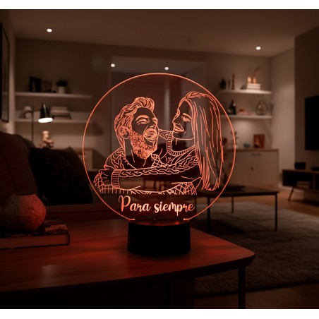 LÁMPARA LED PERSONALIZADA CON NOMBRE – CON FOTO