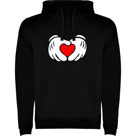 SUDADERA CORAZONES MANO MINNIE