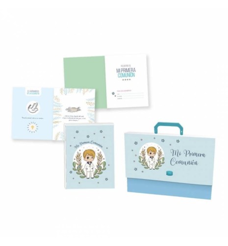 SET MALETIN LIBRO COMUNIÓN FOTOS Y FIRMAS NIÑO