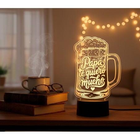 LÁMPARA LED PERSONALIZADA - PAPÁ TE QUIERO MUCHO