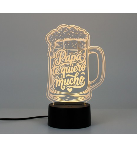 LÁMPARA LED PERSONALIZADA - PAPÁ TE QUIERO MUCHO