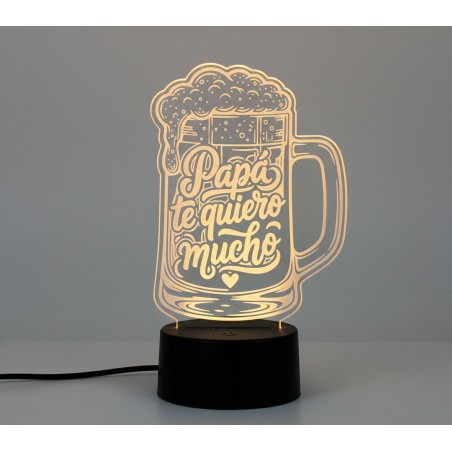 LÁMPARA LED PERSONALIZADA - PAPÁ TE QUIERO MUCHO