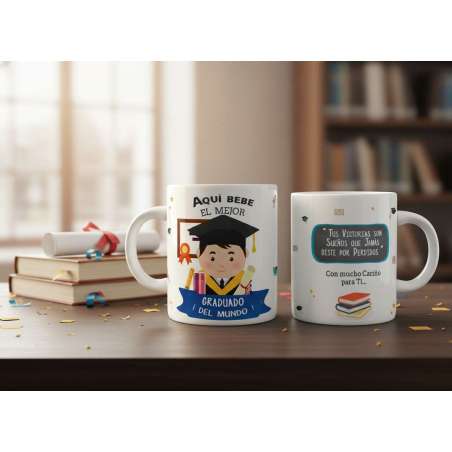 Taza graduación “El mejor graduado del mundo”