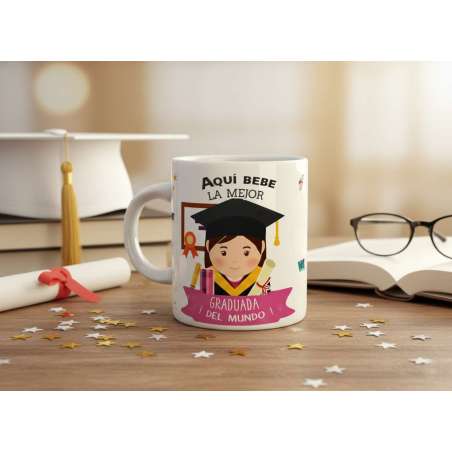 Taza graduación “La mejor graduada del mundo”