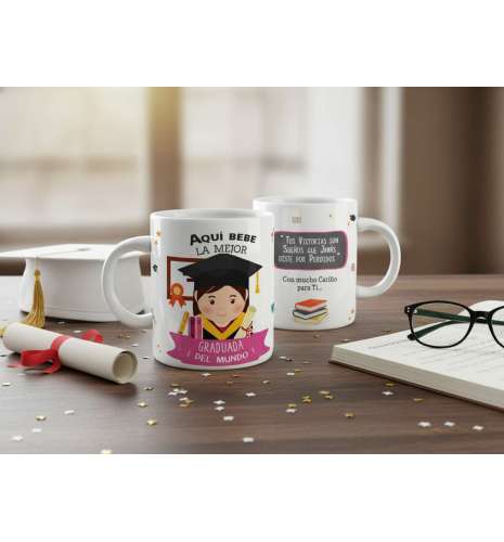 Taza graduación “La mejor graduada del mundo”