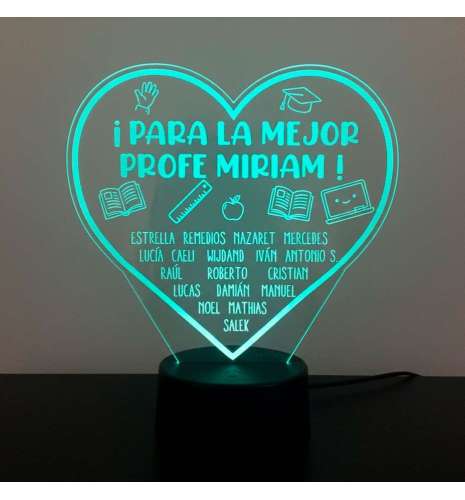 LÁMPARA LED PERSONALIZADA CON NOMBRE – PROFE
