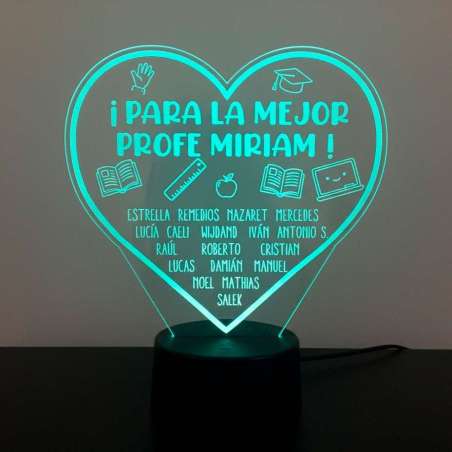 LÁMPARA LED PERSONALIZADA CON NOMBRE – PROFE