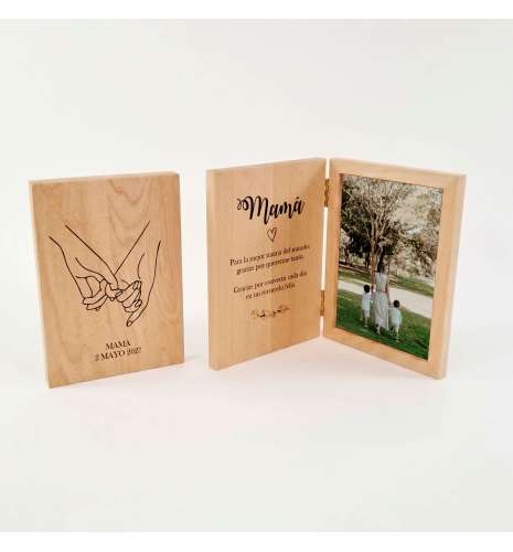 MARCO FOTOS CON TAPA DE MADERA. MADRE