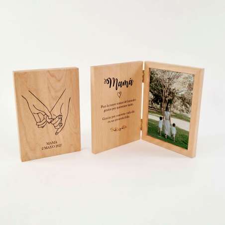 MARCO FOTOS CON TAPA DE MADERA. MADRE